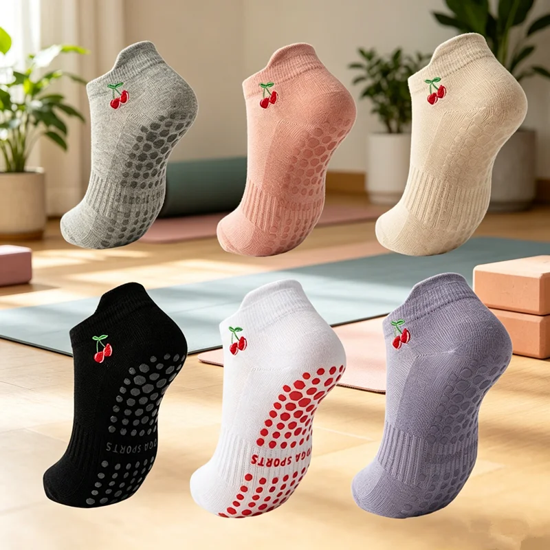 1 Pairs Grip Pilates Socks for Women, Grippy Non Slip Yoga Socks, Cute Cherry Grip Socks for Barre, Hospital, Athletic, Barefoot
1 Pairs Grip Pilates Socks for Women, Grippy Non Slip Yoga Socks, Cute Cherry Grip Socks for Barre, Hospital, Athletic, Barefoot