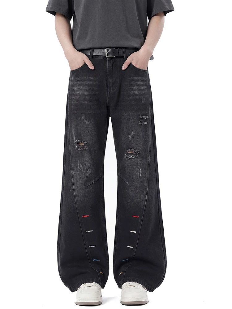 KSTUN Black Jeans For Men Distressed Denim Pants Loose Straight Casual Trousers Destroyed Jeans Patchwork Vintage Elastic Waist
KSTUN Black Jeans For Men Distressed Denim Pants Loose Straight Casual Trousers Destroyed Jeans Patchwork Vintage Elastic Waist