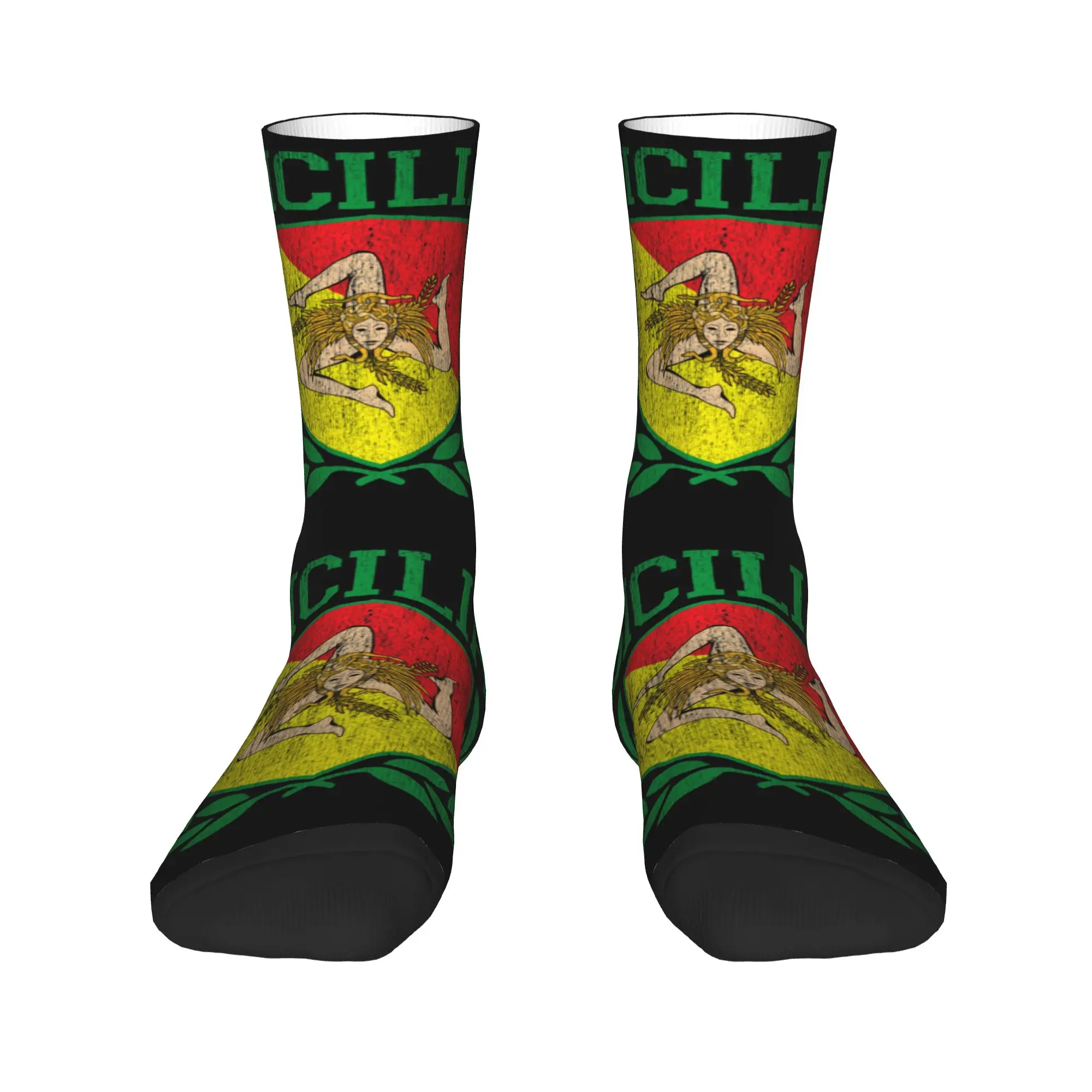 Italian Island Sicily Flag Dress Socks Men Women Warm Fashion Sicilian Bandiera Crew Socks
Italian Island Sicily Flag Dress Socks Men Women Warm Fashion Sicilian Bandiera Crew Socks