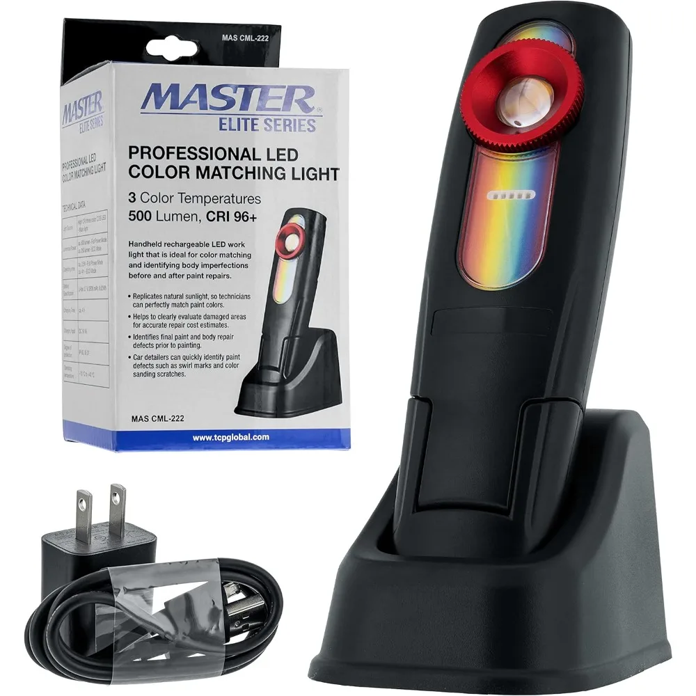 LED Color Matching Light, 500 Lumen - Exact Paint Color Match, Replicates Natural Sunlight for Perfect Match3 Color Temperatures
LED Color Matching Light, 500 Lumen - Exact Paint Color Match, Replicates Natural Sunlight for Perfect Match3 Color Temperatures