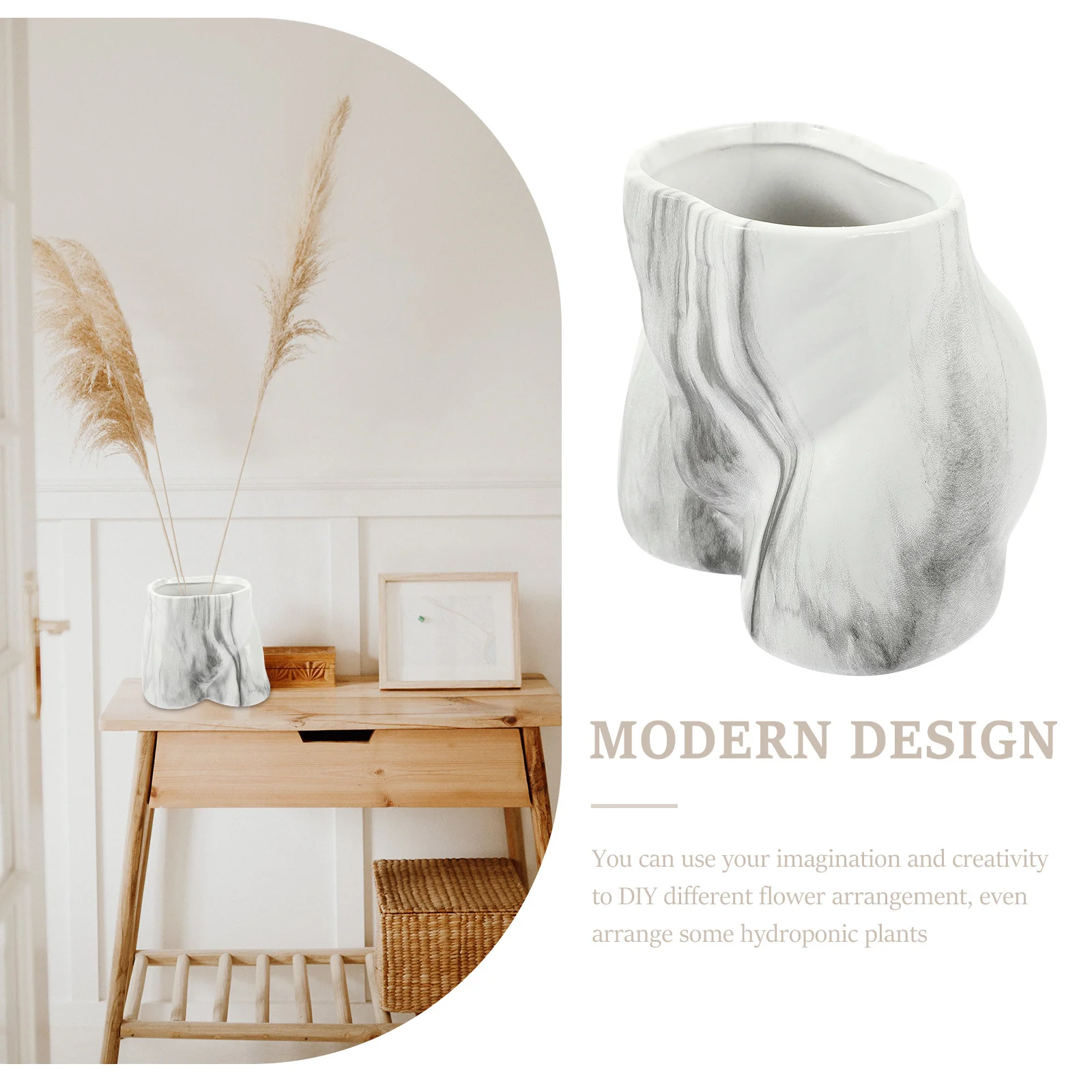 Ceramic Flower Vase with Marble Texture Modern Abstract Vase for Dried Flowers Living Room Hotel Decoration Ceramic Flower Vases
Ceramic Flower Vase with Marble Texture Modern Abstract Vase for Dried Flowers Living Room Hotel Decoration Ceramic Flower Vases