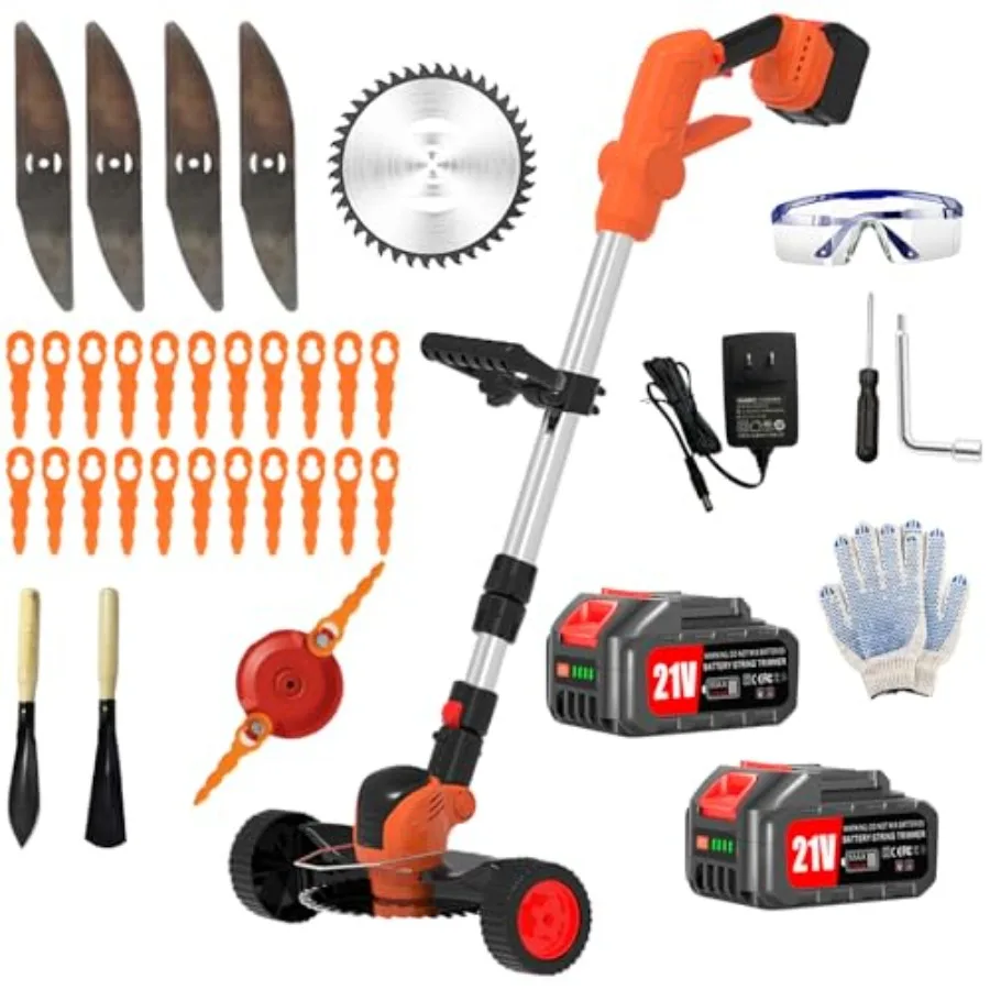 Electric Weed Wacker Cordless Eater Battery Powered 21V Lightweight NoString Weed Trimmer 3 in 1 Stringless Grass Trimmer Edger
Electric Weed Wacker Cordless Eater Battery Powered 21V Lightweight NoString Weed Trimmer 3 in 1 Stringless Grass Trimmer Edger