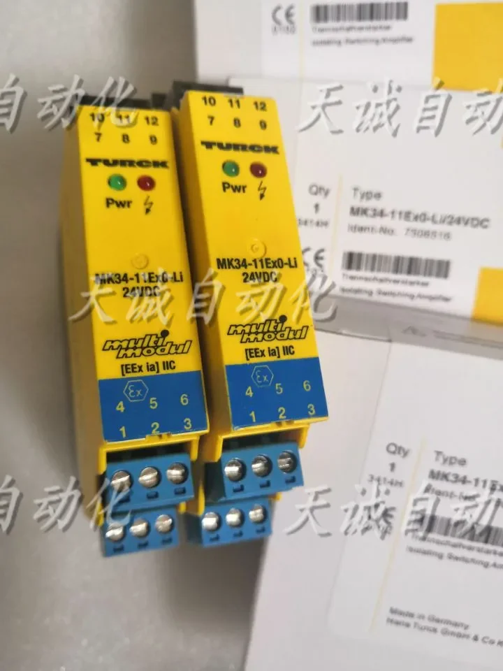 Original TURCK Safety Relay MK34-11Ex0-Li/24VDC In Stock
Original TURCK Safety Relay MK34-11Ex0-Li/24VDC In Stock