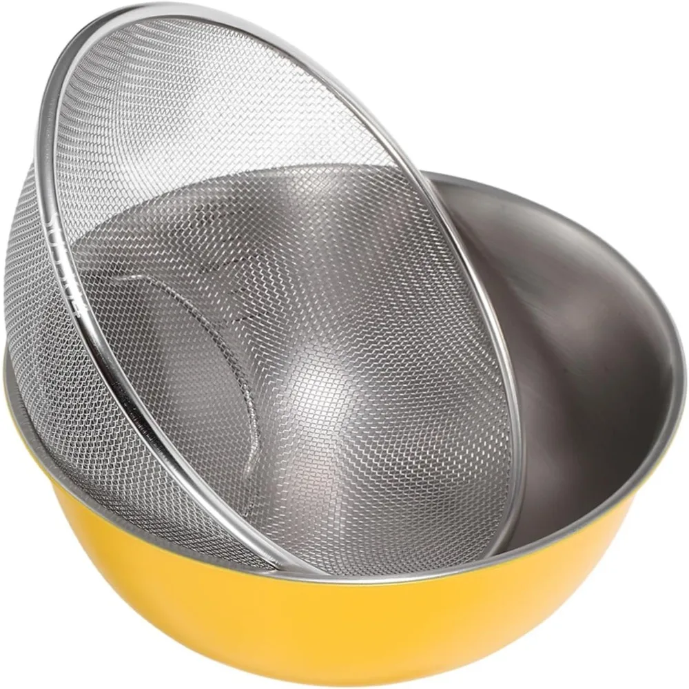 2Pcs Stainless Steel Vegetable Washing Basket Micro Perforated Draining Colander for Separation for Pasta Fruits and Vegetables
2Pcs Stainless Steel Vegetable Washing Basket Micro Perforated Draining Colander for Separation for Pasta Fruits and Vegetables