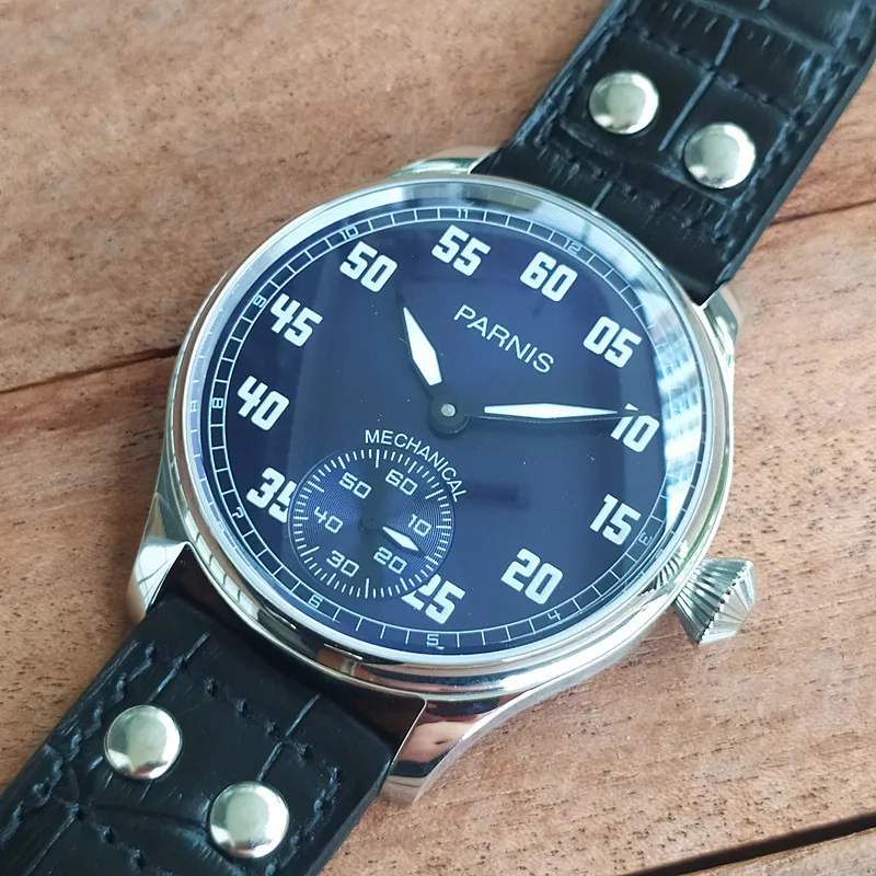 Parnis Manual Mechanical Pilot Watch, Seagull ST3621 Movement, Jones Sword Hands, Men's Luminous Blue Dial
Parnis Manual Mechanical Pilot Watch, Seagull ST3621 Movement, Jones Sword Hands, Men's Luminous Blue Dial