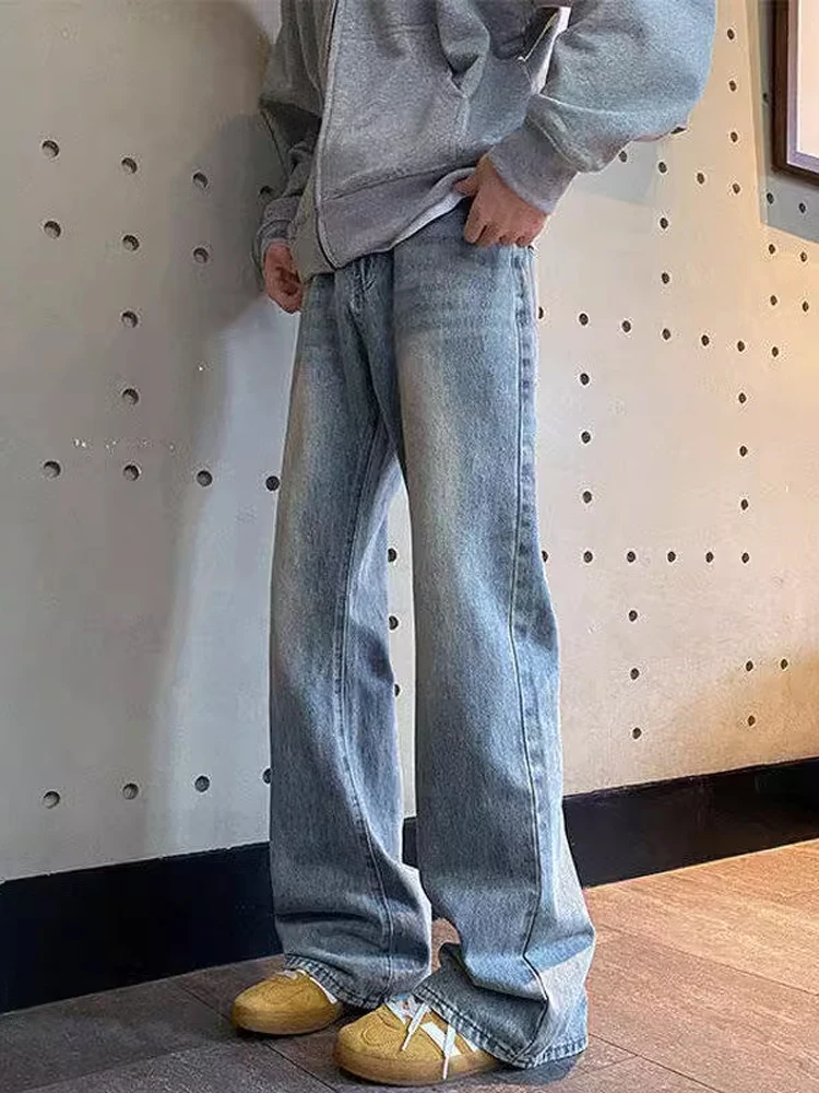 American High Street Cleanfit Light Blue Men's Jeans Retro Leg Lengthening Straight Loose Fit Jeans Cotton Polyester Blend
American High Street Cleanfit Light Blue Men's Jeans Retro Leg Lengthening Straight Loose Fit Jeans Cotton Polyester Blend