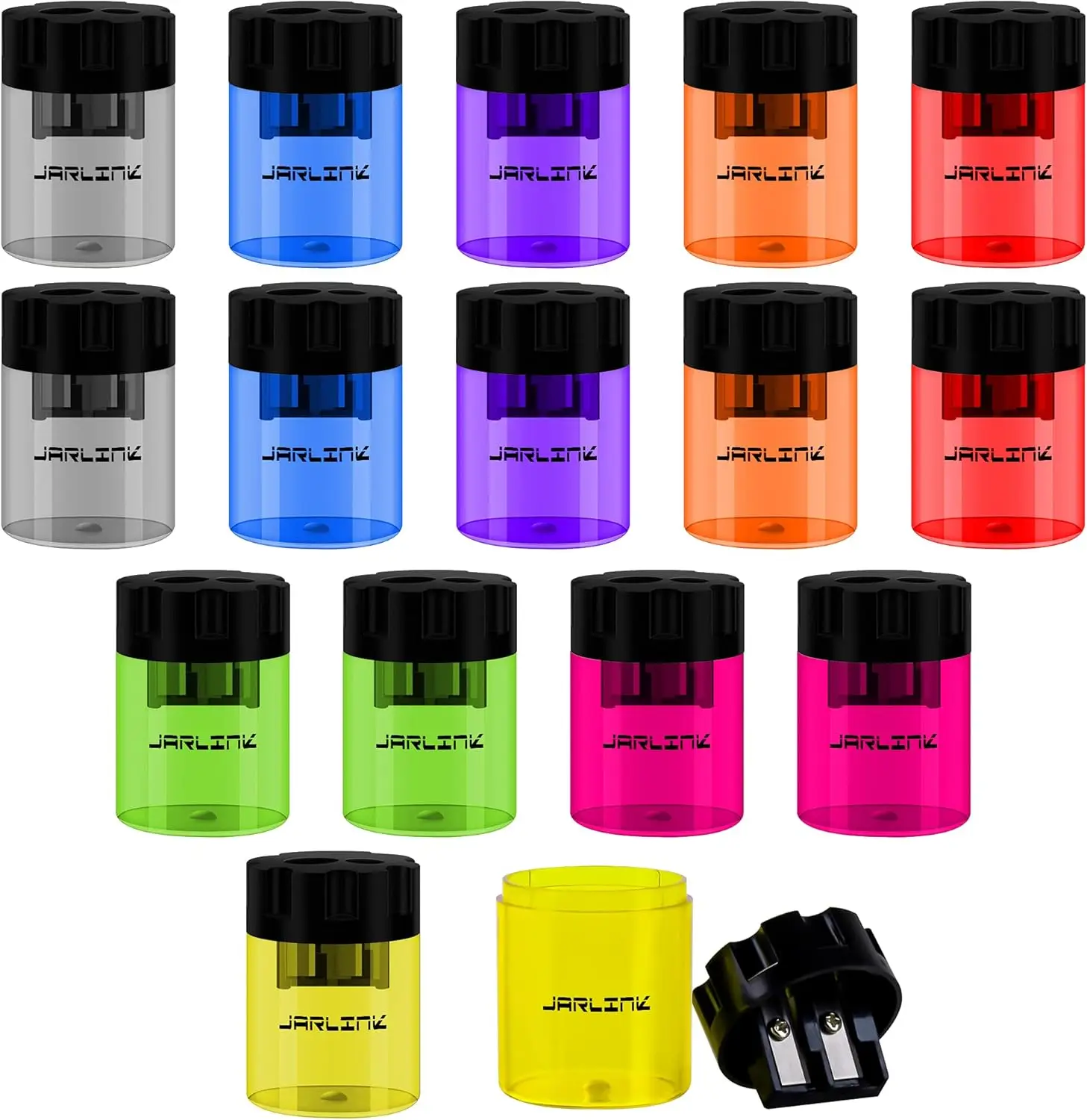 Набор из 16 ручных точилок для карандашей с двумя отверстиями и крышкой для карандашей №2, цветных и художественных карандашей - портативные для школы, офиса, дома
Набор из 16 ручных точилок для карандашей с двумя отверстиями и крышкой для карандашей №2, цветных и художественных карандашей - портативные для школы, офиса, дома