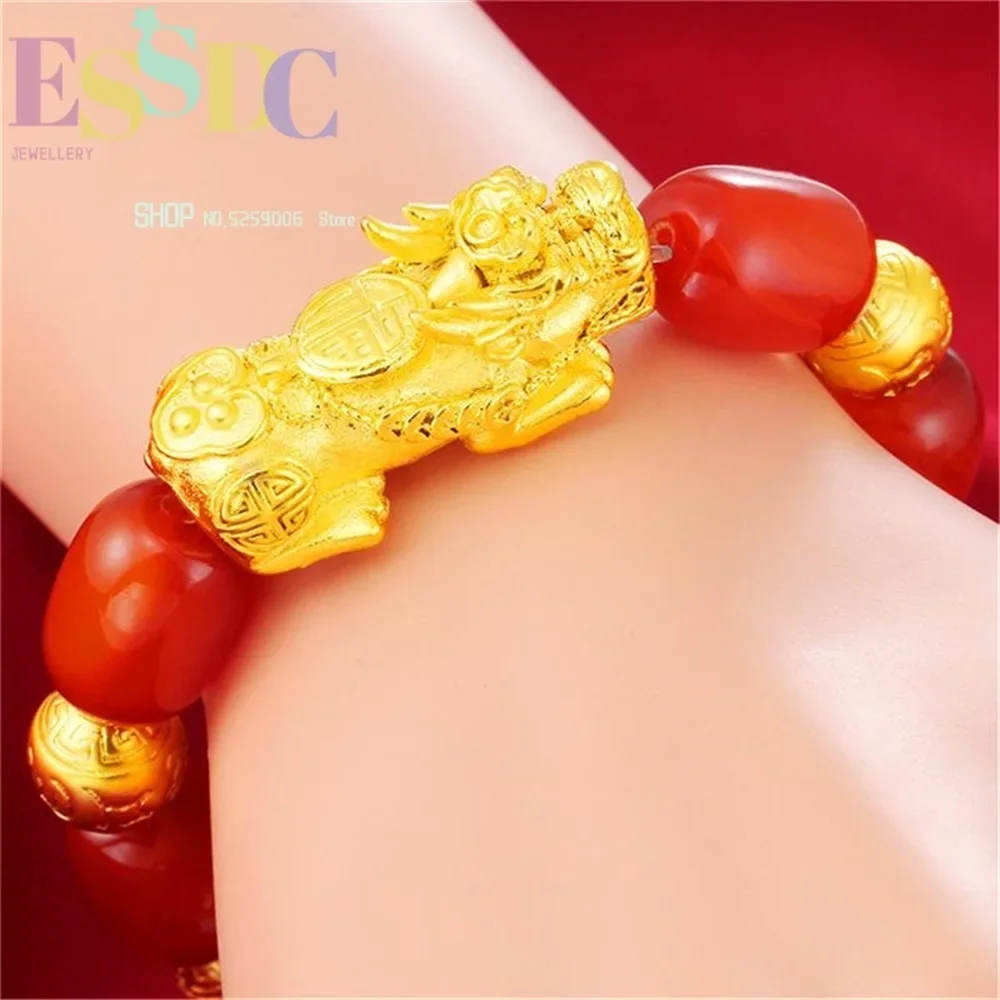 New Design Natural Red Agate String 2025 Men's and Women's Fashion Lucky Sand Gold Brave Embroidery Bracelet Retro Style Jewelry
New Design Natural Red Agate String 2025 Men's and Women's Fashion Lucky Sand Gold Brave Embroidery Bracelet Retro Style Jewelry