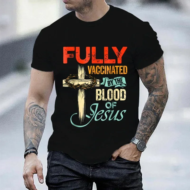 Забавная христианская футболка Fully Vaccinated By The Blood of Jesus Faith, черная футболка, топ в стиле Харадзюку, модная уличная одежда для мужчин, футболки
Забавная христианская футболка Fully Vaccinated By The Blood of Jesus Faith, черная футболка, топ в стиле Харадзюку, модная уличная одежда для мужчин, футболки