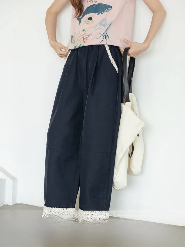 Женские повседневные брюки прямого кроя с кружевным подолом Deep Blue, свободные, с высокой талией, для офиса, летние, новинка, укороченные (7/8)
Женские повседневные брюки прямого кроя с кружевным подолом Deep Blue, свободные, с высокой талией, для офиса, летние, новинка, укороченные (7/8)