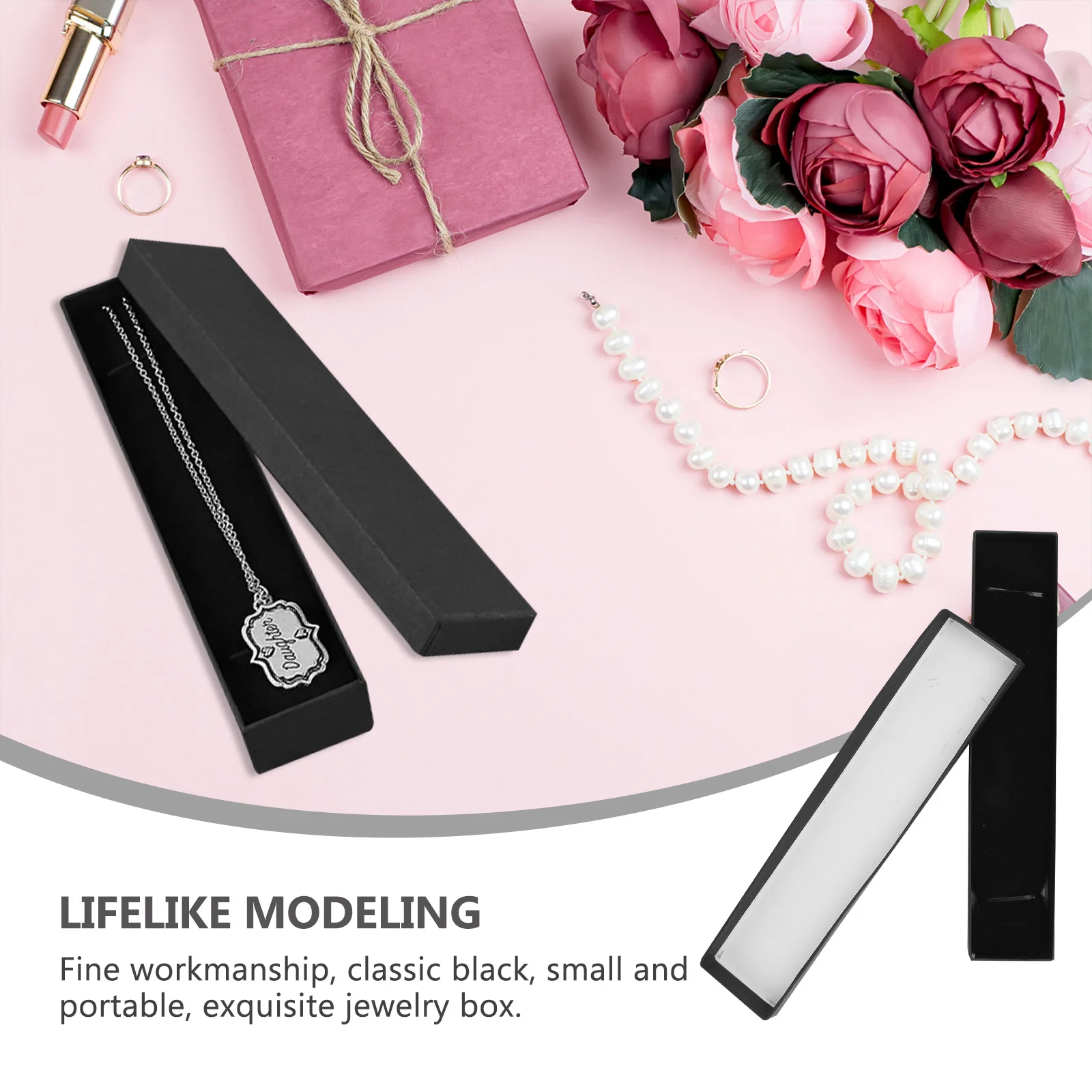 10 шт. изысканная бумажная шкатулка для драгоценностей, небольшой портативный органайзер, ожерелье, браслет, чехол, классический черный, дорожное предложение, подарочная упаковка
10 шт. изысканная бумажная шкатулка для драгоценностей, небольшой портативный органайзер, ожерелье, браслет, чехол, классический черный, дорожное предложение, подарочная упаковка