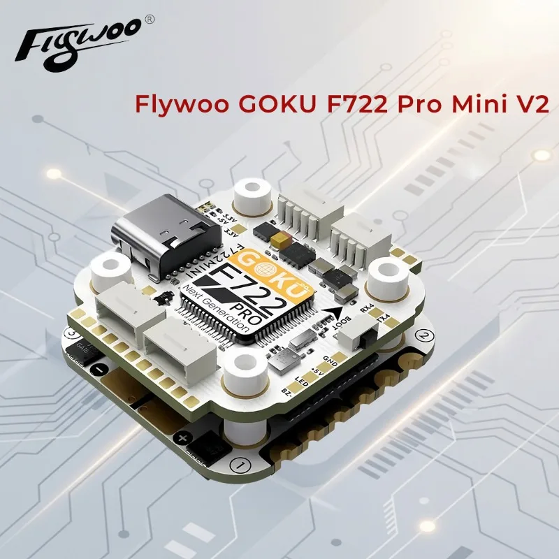 Flywoo GOKU F722 Pro Mini V2 20x20 Stack (45A, 32Bit AM32) - Plug&Play with O4/O4 Pro
Flywoo GOKU F722 Pro Mini V2 20x20 Stack (45A, 32Bit AM32) - Plug&Play with O4/O4 Pro