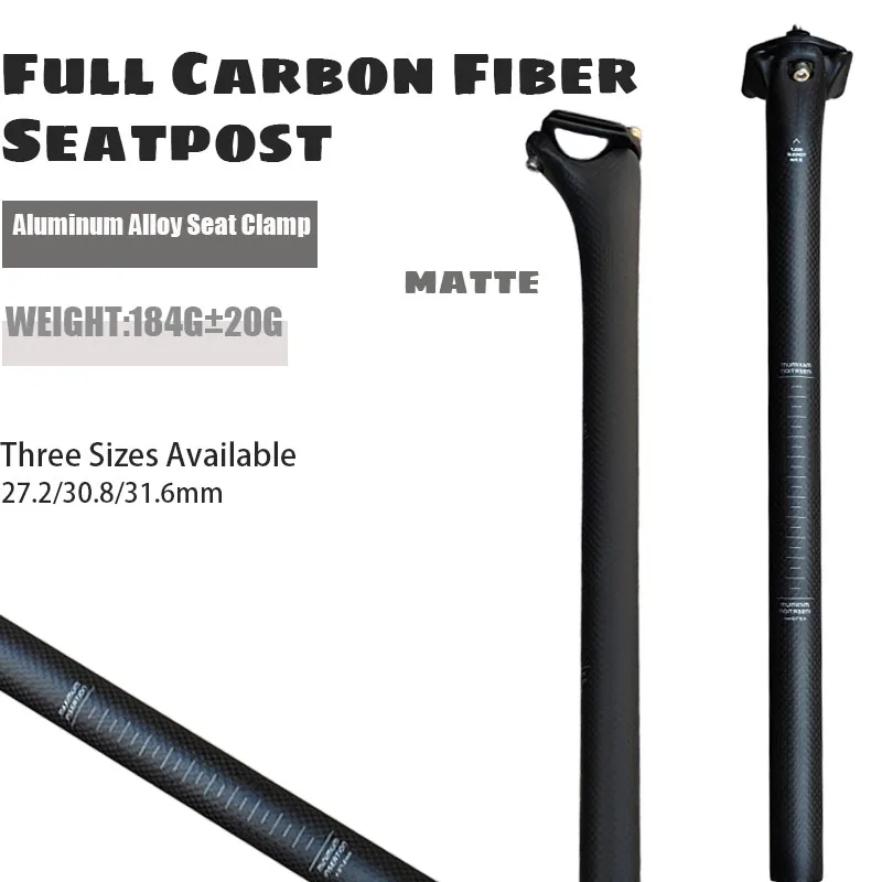 Matte Black Carbon Fiber Seat Tube 27.2/30 8/31.6mm Lightweight 184g Mountain Road Bike Upgrade Part Bicycle Accessories
Matte Black Carbon Fiber Seat Tube 27.2/30 8/31.6mm Lightweight 184g Mountain Road Bike Upgrade Part Bicycle Accessories