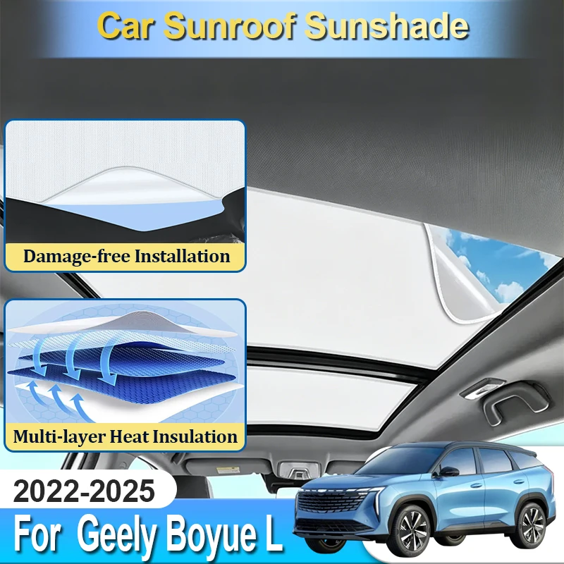 For Geely Boyue L Starray Atlas FX11 Accesories 2022~2025 Electrostatic Static Cling Sunroof Sunshade Sun Cover Blocker Car Tool
For Geely Boyue L Starray Atlas FX11 Accesories 2022~2025 Electrostatic Static Cling Sunroof Sunshade Sun Cover Blocker Car Tool