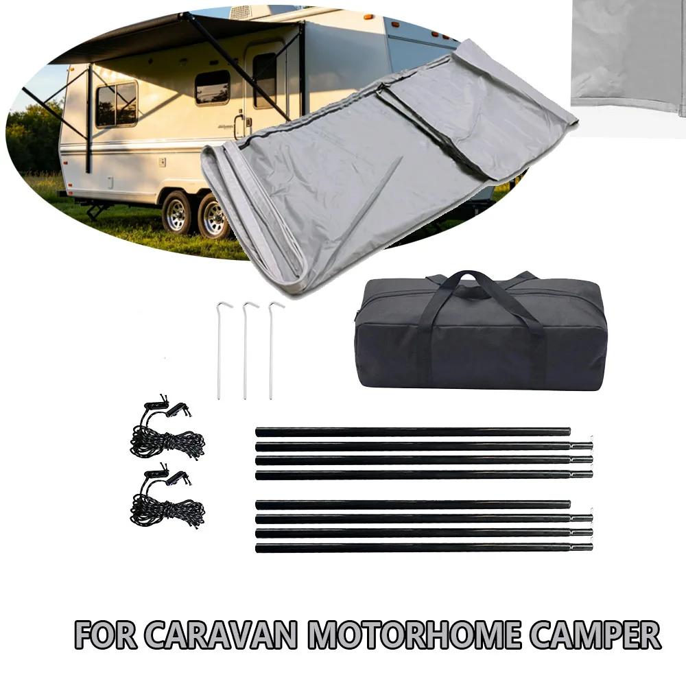 1Set RV Sun Canopy Awning Caravan Side Tent Set 4.5*2.4m Outdoor Tent With Storage Bag For Campers Hikers Caravan Accessories
1Set RV Sun Canopy Awning Caravan Side Tent Set 4.5*2.4m Outdoor Tent With Storage Bag For Campers Hikers Caravan Accessories