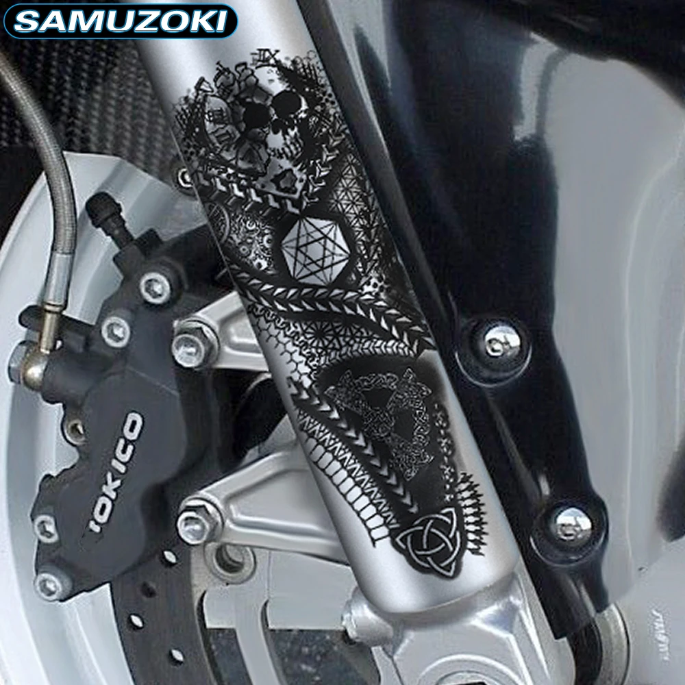 2X front fork skeleton decal suitable for Harley-Davidson Sportster Softail Dyna Electra Glide for Honda Victory motorcycle
2X front fork skeleton decal suitable for Harley-Davidson Sportster Softail Dyna Electra Glide for Honda Victory motorcycle