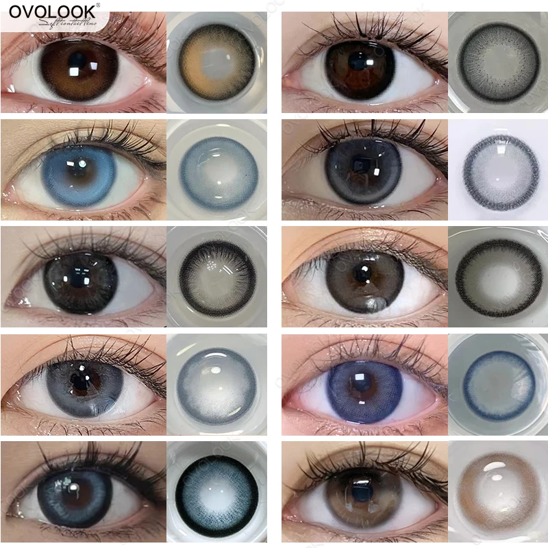 OVOLOOK-1 Pair/2pcs 10 Tone Natural Colored Contact Lenses for Eyes Vision Correction Colored Eye Lenses for Myopia Beauty Lens
OVOLOOK-1 Pair/2pcs 10 Tone Natural Colored Contact Lenses for Eyes Vision Correction Colored Eye Lenses for Myopia Beauty Lens