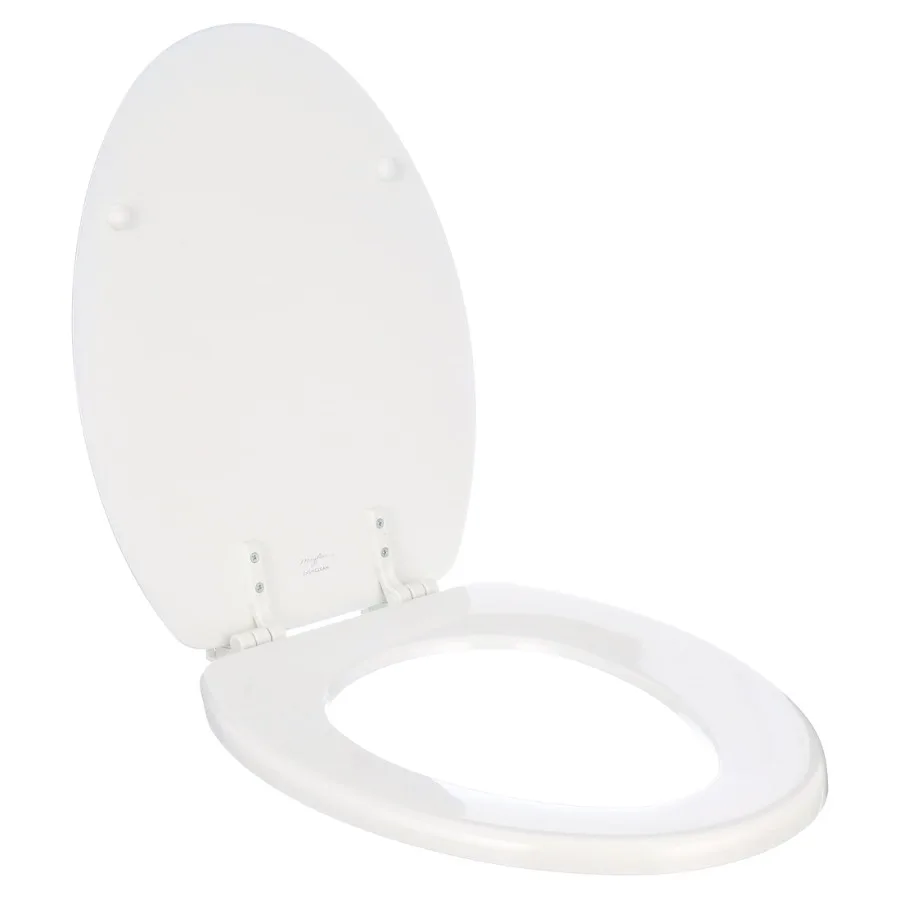 Lift off Elongated Enameled Wood Toilet Seat in White
Lift off Elongated Enameled Wood Toilet Seat in White