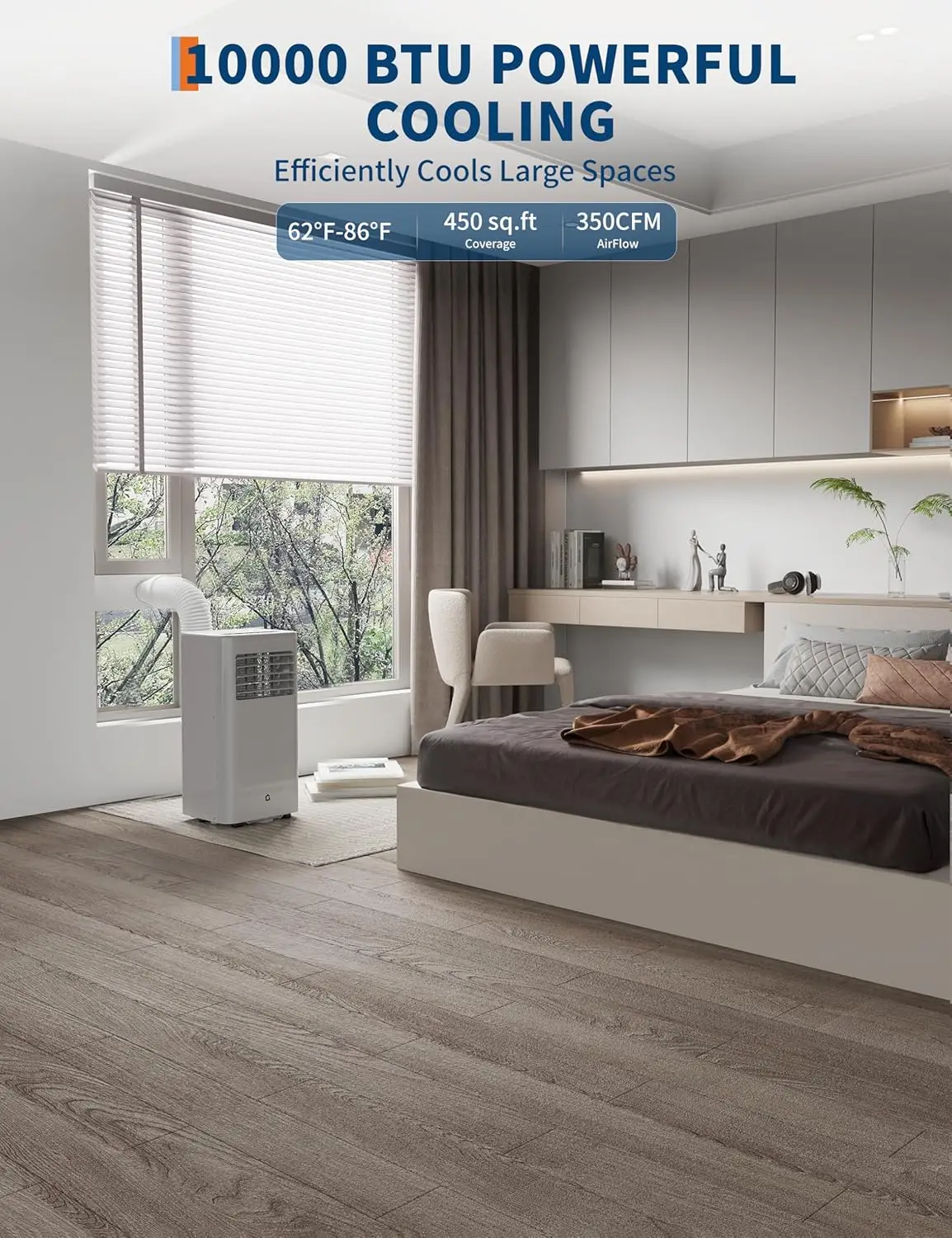 Garvee Multifunctional Low-Noise Portable Moveable Climate Control Balanced System: 10000 BTU Cool Up to 450 Sq Ft White Fan Dehumidifier 24H Timer Window Kit Outside Platform Framework Component for Home Professional Tool Kit Air Conditioner
Garvee Multifunctional Low-Noise Portable Moveable Climate Control Balanced System: 10000 BTU Cool Up to 450 Sq Ft White Fan Dehumidifier 24H Timer Window Kit Outside Platform Framework Component for Home Professional Tool Kit Air Conditioner