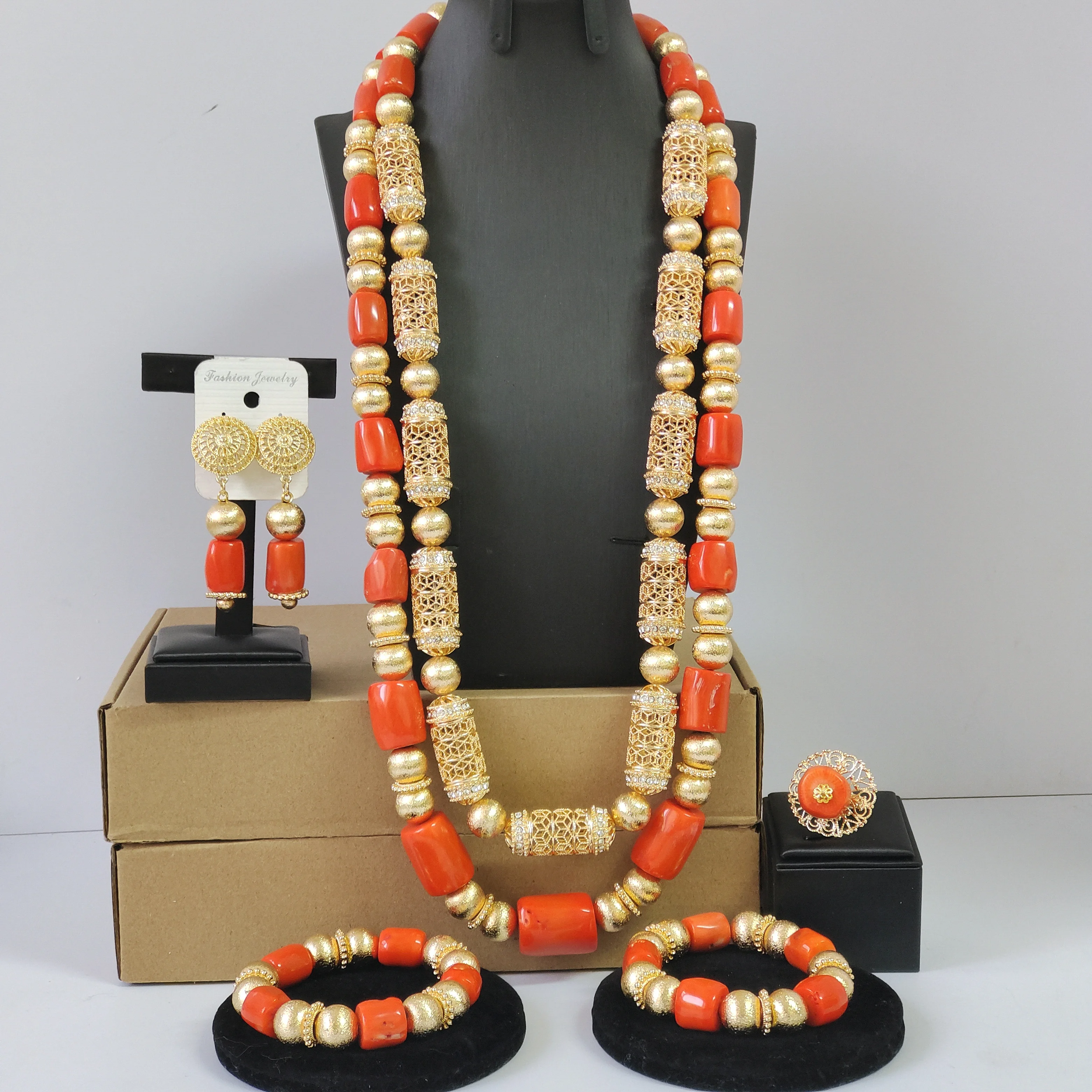 Orange Original Coral Bead Jewelry Nigerian Wedding Set 2026
Orange Original Coral Bead Jewelry Nigerian Wedding Set 2026