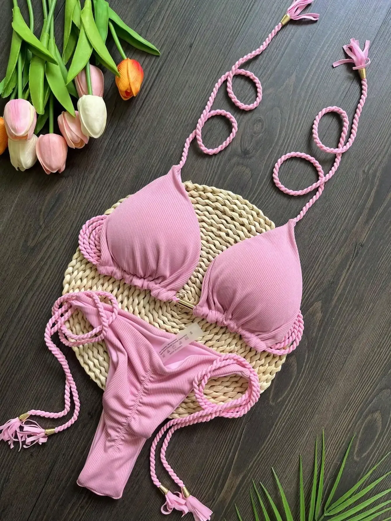 RUOTONSEPT Sexy Women's Swimsuit Braiding rope Bikini Set Two-piece Triangle Solid Swimwear Bathing Suit Brazilian Biquinis 2024
RUOTONSEPT Sexy Women's Swimsuit Braiding rope Bikini Set Two-piece Triangle Solid Swimwear Bathing Suit Brazilian Biquinis 2024