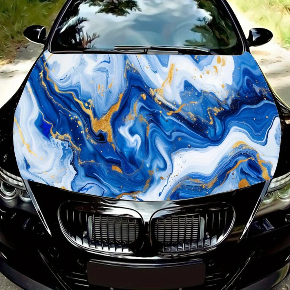 Blue, White, and Gold Marble Patterns Car Hood Decal Sticker, Durable Car Vinyl Wraps Suitable for Most Vehicles, Car Engine Hoo
Blue, White, and Gold Marble Patterns Car Hood Decal Sticker, Durable Car Vinyl Wraps Suitable for Most Vehicles, Car Engine Hoo