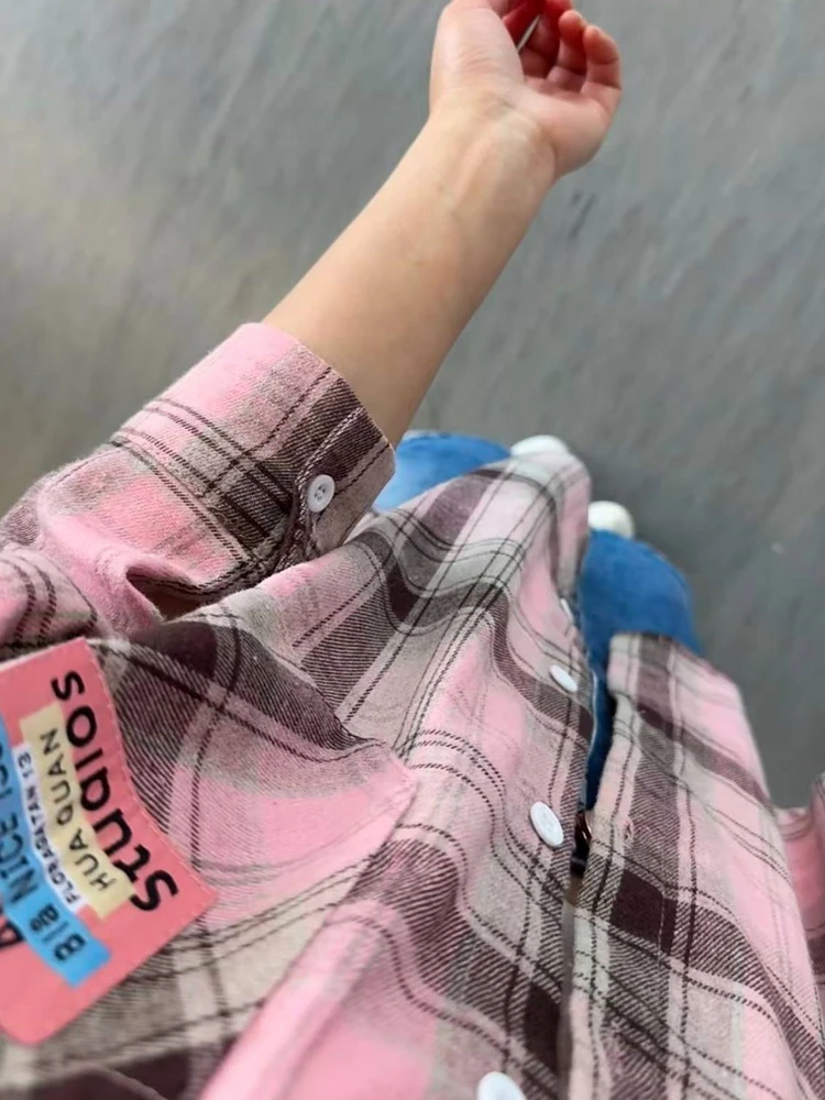 Fashionable Pink Brushed Shirt Women's High-End Spring 2026 Loose Long Sleeve Plaid Top Casual Collar Breathable Skin-Fr...
Fashionable Pink Brushed Shirt Women's High-End Spring 2026 Loose Long Sleeve Plaid Top Casual Collar Breathable Skin-Fr...