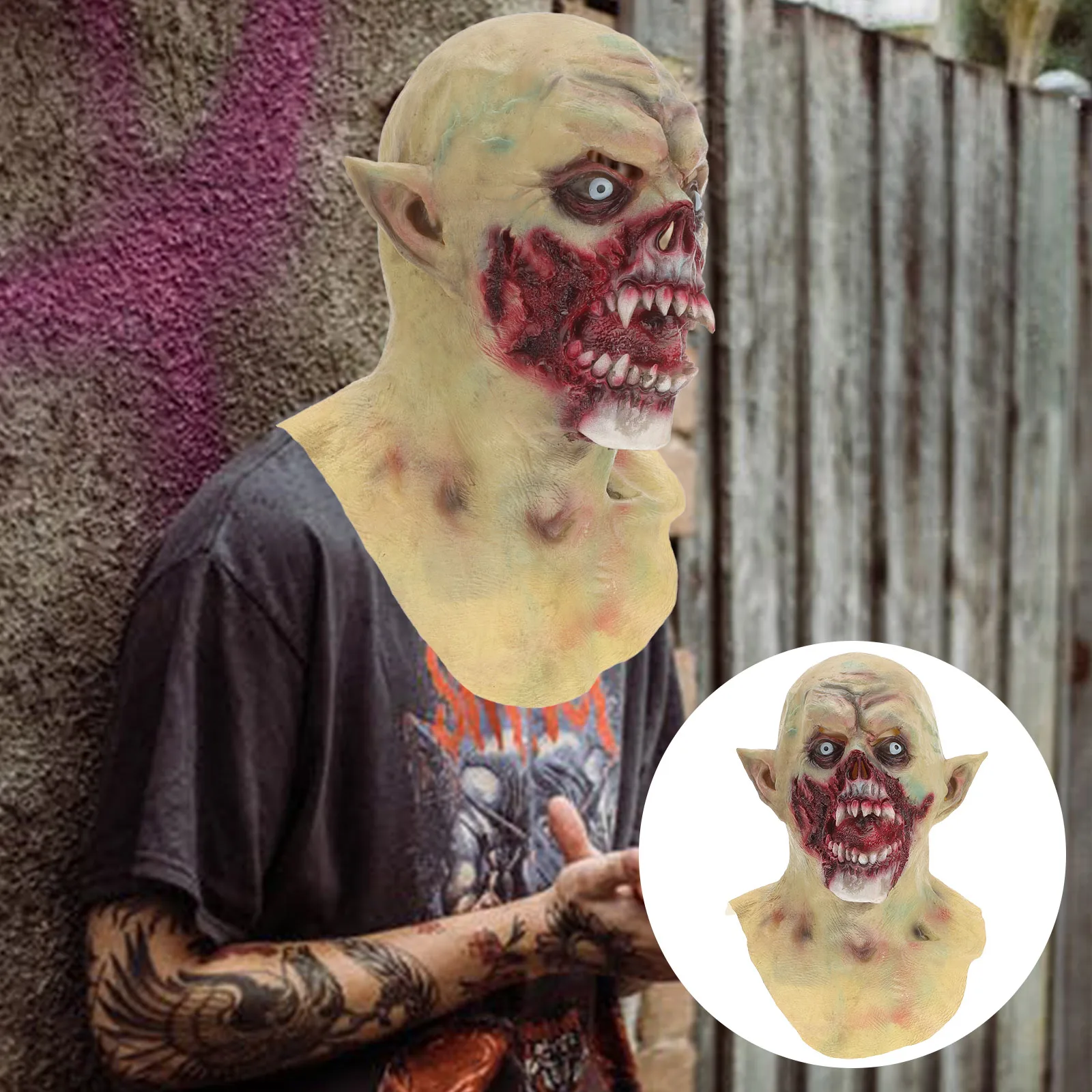 Vampire Mask Masquerade Party Prop Halloween Corpse Full Head Emulsion Costume Zombie Natural Latex Creepy Realistic
Vampire Mask Masquerade Party Prop Halloween Corpse Full Head Emulsion Costume Zombie Natural Latex Creepy Realistic