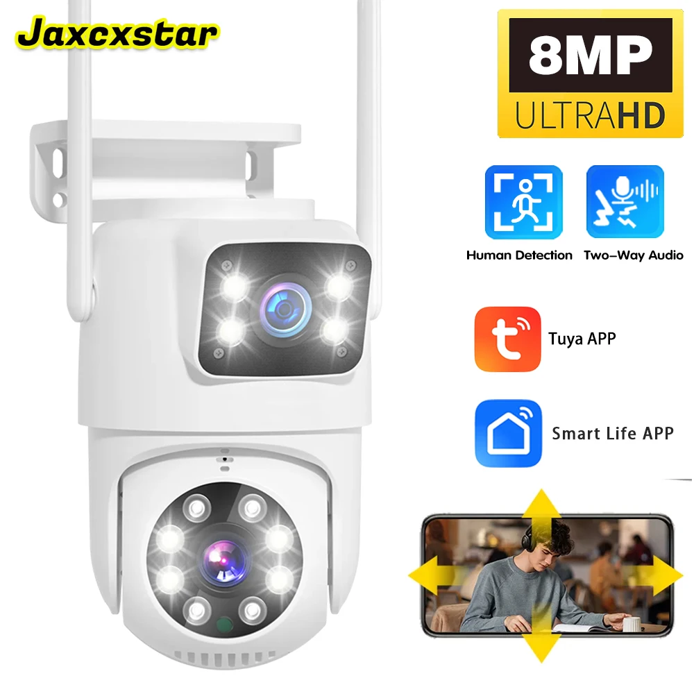 Tuya 4K8MP Smart WiFi Solar Battery PTZ Dual Lens Screen Outdoor Security Protection PTZ low power consumption CCTV Surveillance
Tuya 4K8MP Smart WiFi Solar Battery PTZ Dual Lens Screen Outdoor Security Protection PTZ low power consumption CCTV Surveillance