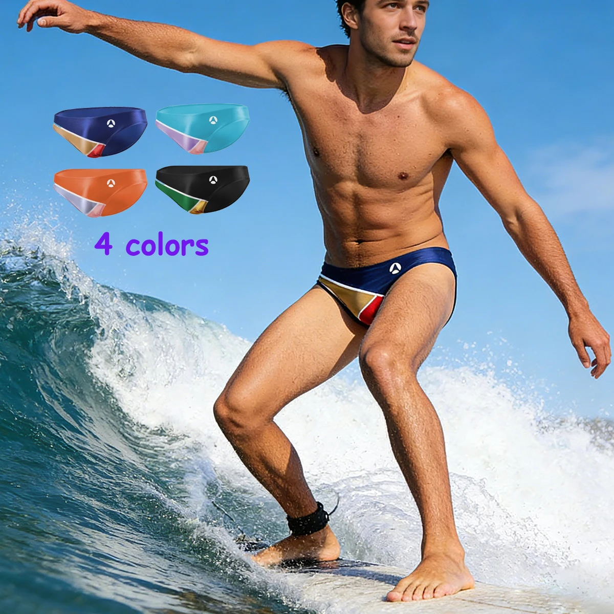 AMORESY Odin Men Sexy Glossy Spandex Patchwork Fashion Low Rise Briefs Underpants Breathable Sport Quickdry Triangle Swim Trunks
AMORESY Odin Men Sexy Glossy Spandex Patchwork Fashion Low Rise Briefs Underpants Breathable Sport Quickdry Triangle Swim Trunks