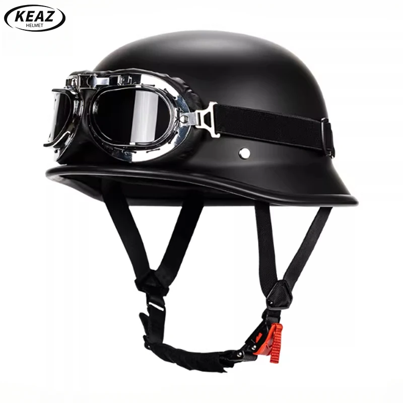 Мотоциклетный шлем из матового черного АБС-пластика в стиле ретро с быстросъемным ремешком на подбородке и удобной подкладкой для городских поездок на работу
Мотоциклетный шлем из матового черного АБС-пластика в стиле ретро с быстросъемным ремешком на подбородке и удобной подкладкой для городских поездок на работу