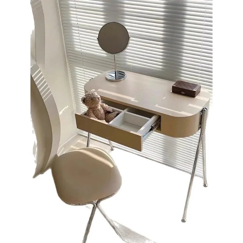Nordic light luxury girl bedroom small makeup table, storage desk
Nordic light luxury girl bedroom small makeup table, storage desk