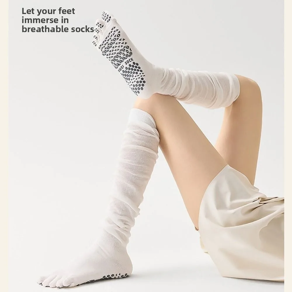 Multicolor Five Finger Yoga Socks Anti-Slip Design Five Finger Design Over Knee Socks Silicone Dots High Length
Multicolor Five Finger Yoga Socks Anti-Slip Design Five Finger Design Over Knee Socks Silicone Dots High Length