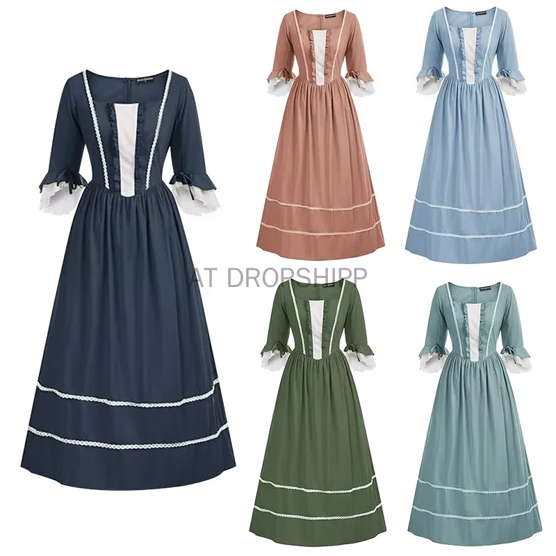 Medieval Costume Country Maid Colonial Girl Half Sleeve Dress Medieval Renaissance Maid Costum Opera Performance Role Play
Medieval Costume Country Maid Colonial Girl Half Sleeve Dress Medieval Renaissance Maid Costum Opera Performance Role Play