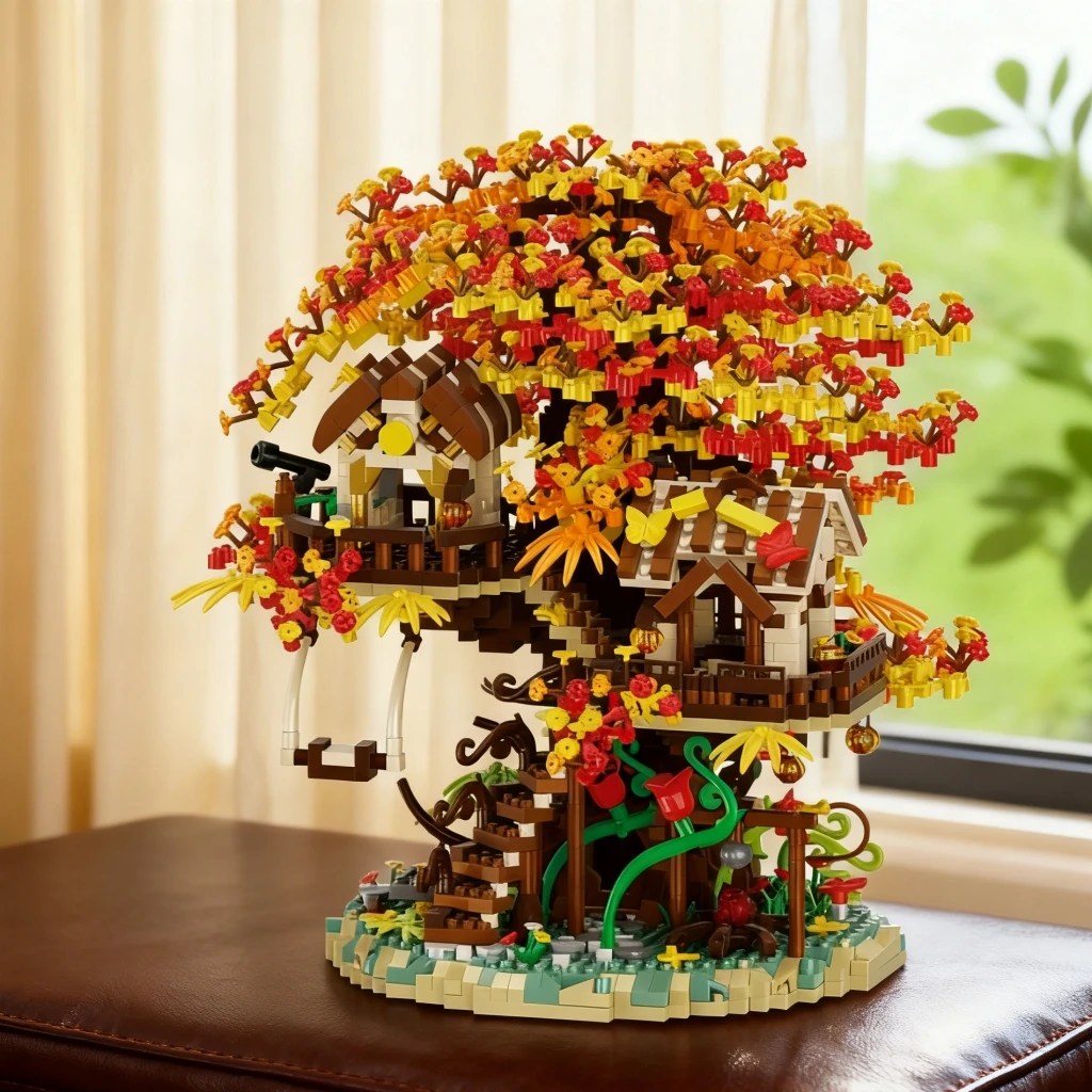 Autumn Maple Tree House Micro Building Blocks, Forest Double Tree Hut Model, Desktop Decor Collectible Ornament
Autumn Maple Tree House Micro Building Blocks, Forest Double Tree Hut Model, Desktop Decor Collectible Ornament