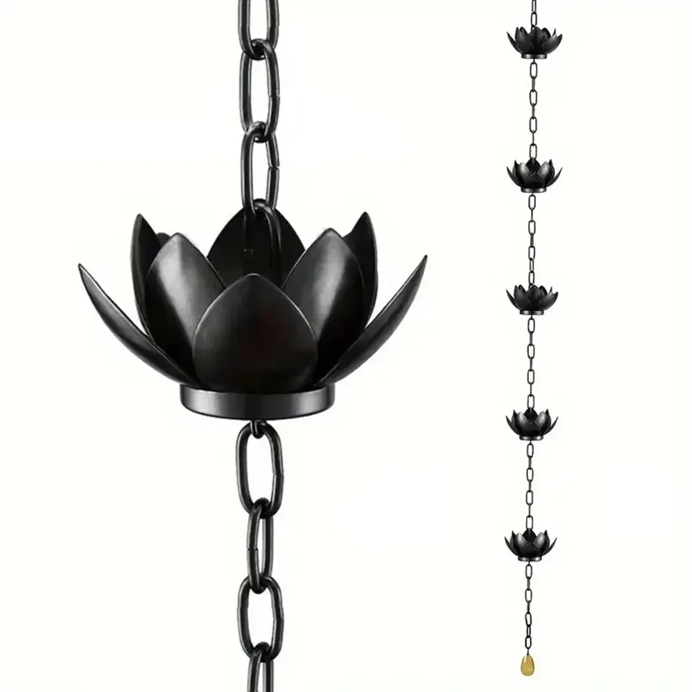 120CM Lotus Rain Chain Decorative Rain Chain Outdoor Garden Hanging Rain Catcher Cups for Gutter Downspouts
120CM Lotus Rain Chain Decorative Rain Chain Outdoor Garden Hanging Rain Catcher Cups for Gutter Downspouts