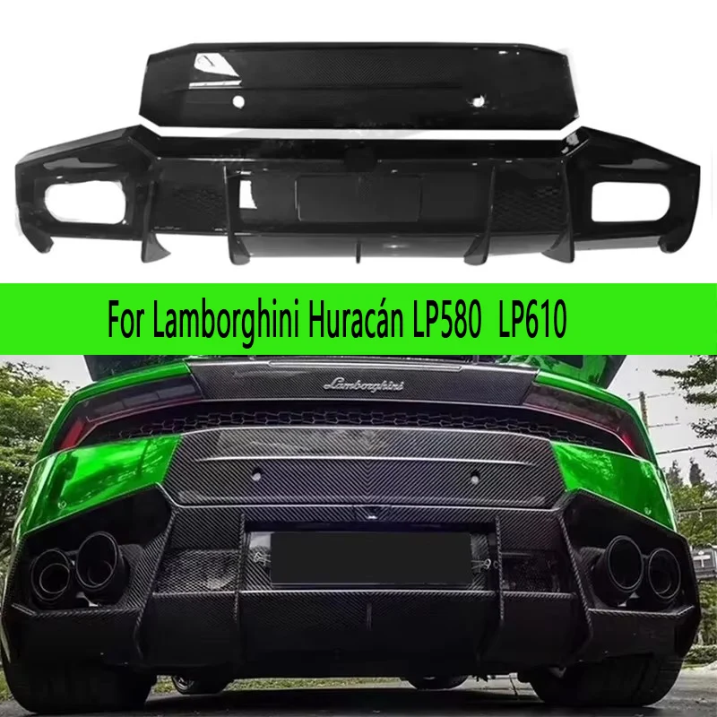 For Lamborghini Huracán LP580 LP610 Carbon Fiber Car Rear Bumper Diffuser Rear Splitters Spoiler Back lip Auto parts Body Kit
For Lamborghini Huracán LP580 LP610 Carbon Fiber Car Rear Bumper Diffuser Rear Splitters Spoiler Back lip Auto parts Body Kit