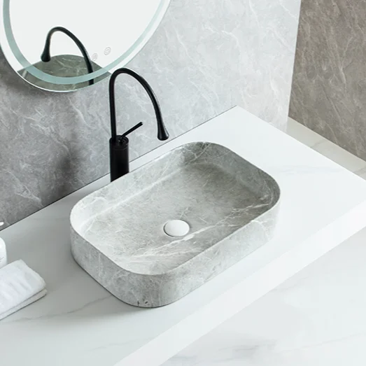 High Quality Grey Marble Bathroom Sink Rectangular Wash Basin Vanity Sink for Home Hotel
High Quality Grey Marble Bathroom Sink Rectangular Wash Basin Vanity Sink for Home Hotel