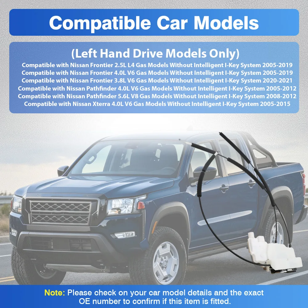 2 Pins Rear Left/ Right Door Lock Latch Actuator For Nissan Frontier Pathfinder Xterra 82501-ZP80A, 82500-ZP80A, 80501-ZP70A
2 Pins Rear Left/ Right Door Lock Latch Actuator For Nissan Frontier Pathfinder Xterra 82501-ZP80A, 82500-ZP80A, 80501-ZP70A