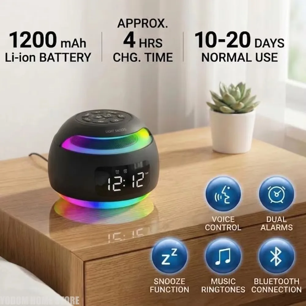 Bluetooth-колонка с будильником, FM-радио, красочным ночником, воспроизведением с TF-карты и USB, отображением времени и дня недели, для декора дома
Bluetooth-колонка с будильником, FM-радио, красочным ночником, воспроизведением с TF-карты и USB, отображением времени и дня недели, для декора дома