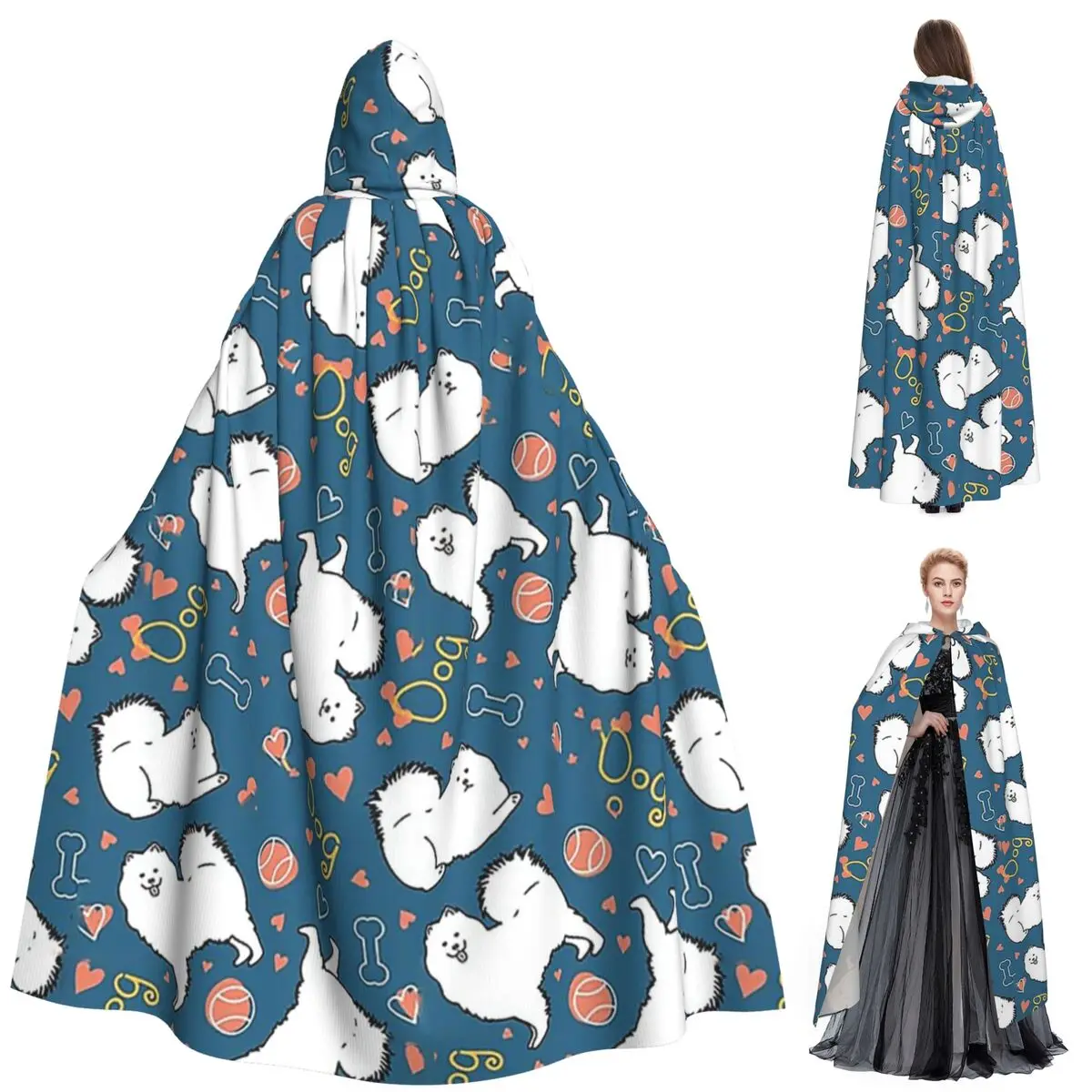 Длинный плащ с капюшоном Love Samoyed Dog, средневековый костюм ведьмы, накидка для косплея, пальто на Хэллоуин для взрослых, унисекс
Длинный плащ с капюшоном Love Samoyed Dog, средневековый костюм ведьмы, накидка для косплея, пальто на Хэллоуин для взрослых, унисекс