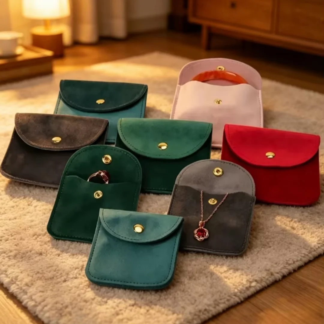 Luxury Elegant Velvet Jewelry Pouch Portable Soft Flannel Bag with Snap Closure for Small Accessories Gift for Travel Daily Use
Luxury Elegant Velvet Jewelry Pouch Portable Soft Flannel Bag with Snap Closure for Small Accessories Gift for Travel Daily Use