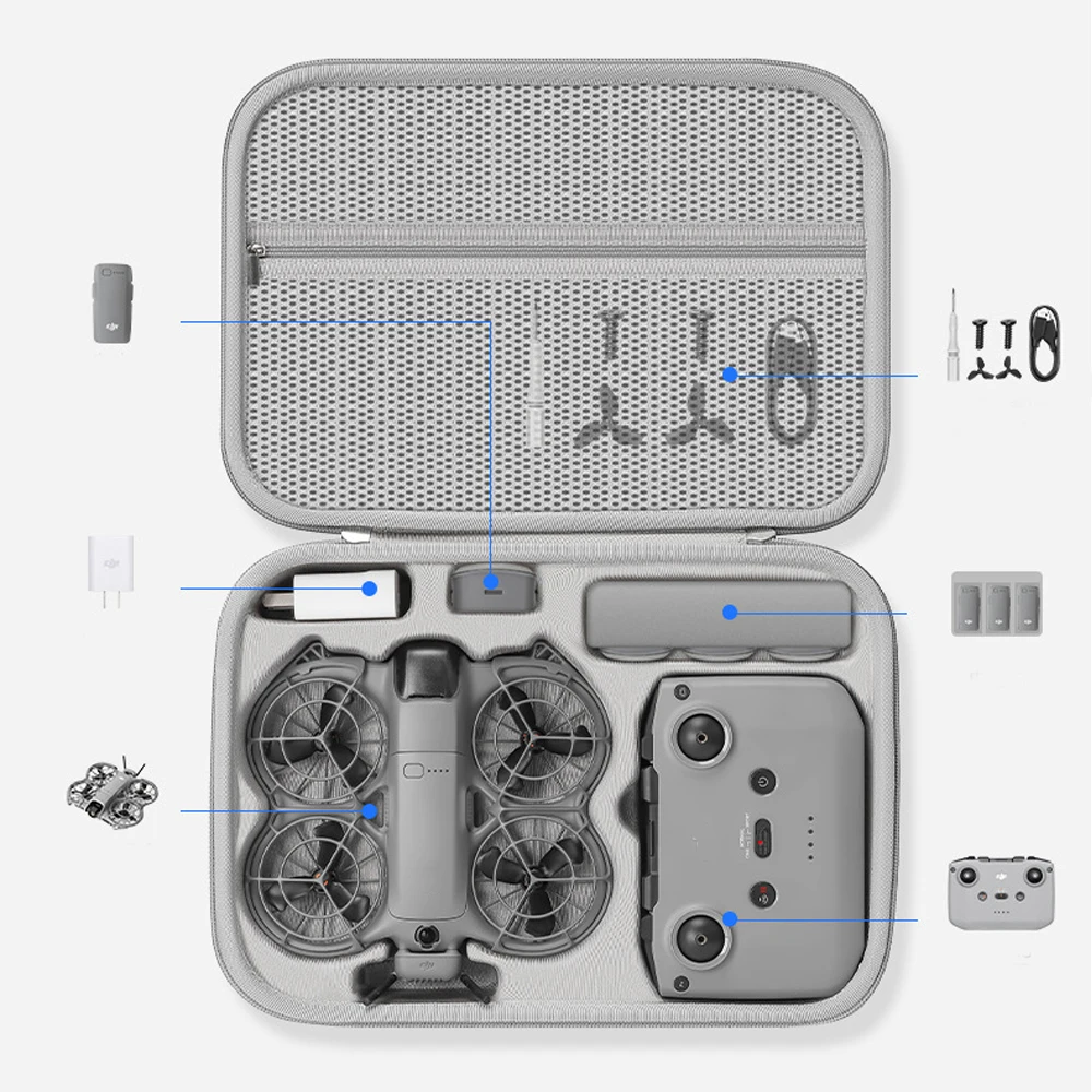 Carrying Case For DJI Neo2 Fly More Combo Accessories Portable Travel bag For DJI Neo2 Compatible With RC-N3 Remote Controller
Carrying Case For DJI Neo2 Fly More Combo Accessories Portable Travel bag For DJI Neo2 Compatible With RC-N3 Remote Controller