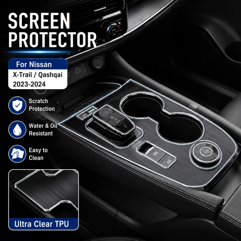 Screen Protector For Nissan X-Trail Qashqai 2023-2024 TPU Navigation Screen Film, Replacement Parts, Car Accessories
Screen Protector For Nissan X-Trail Qashqai 2023-2024 TPU Navigation Screen Film, Replacement Parts, Car Accessories