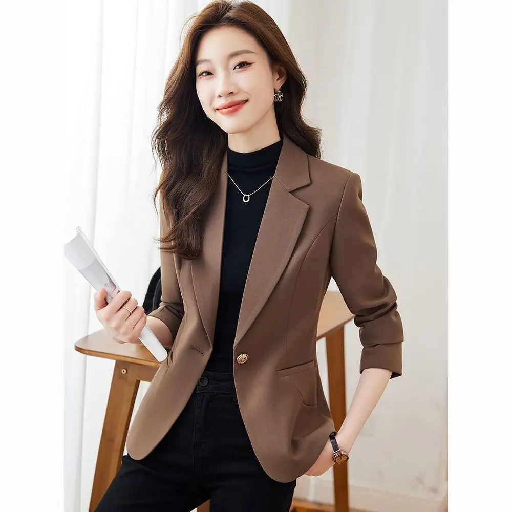 Faionable Tailored ort Suit Jaet для женщин, весна-осень, повседневная одежда для профессионального интервью, облегающая модель Fem
Faionable Tailored ort Suit Jaet для женщин, весна-осень, повседневная одежда для профессионального интервью, облегающая модель Fem