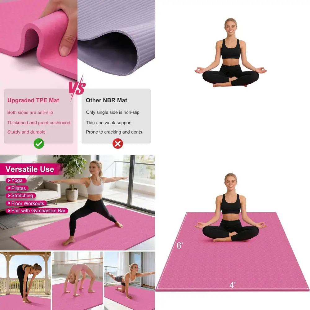 Сверхтолстый гимнастический мат 6'x4' для турника и домашних тренировок
Сверхтолстый гимнастический мат 6'x4' для турника и домашних тренировок