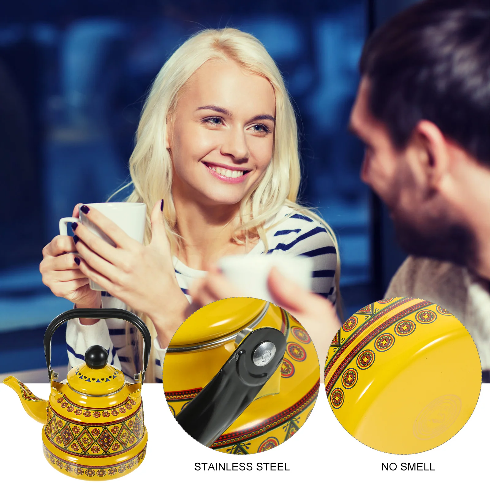 Heat-Resistant Enamel Tea Kettle Stovetop Home Camping Teakettle with Smooth Spout and Handle Enamel Coffee Pot
Heat-Resistant Enamel Tea Kettle Stovetop Home Camping Teakettle with Smooth Spout and Handle Enamel Coffee Pot