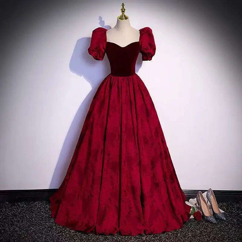 Elegant Burgundy Evening Dresses A-Line Square Neck Special Occasion Dresses Sweet Memory Floor Length Backless Graduation Dress
Elegant Burgundy Evening Dresses A-Line Square Neck Special Occasion Dresses Sweet Memory Floor Length Backless Graduation Dress