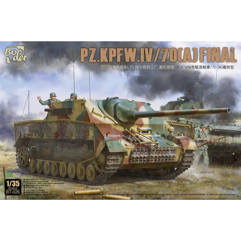 BORDER BT-026 Pz. КППВ. IV L/70 (A) Последний комплект масштабной модели танка 1/35, игрушка «сделай сам»
BORDER BT-026 Pz. КППВ. IV L/70 (A) Последний комплект масштабной модели танка 1/35, игрушка «сделай сам»