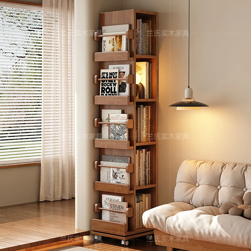 solid wood rotating bookshelf integrated wall movable 360-degree bookcase living room corner small narrow cabinet floor rack
solid wood rotating bookshelf integrated wall movable 360-degree bookcase living room corner small narrow cabinet floor rack